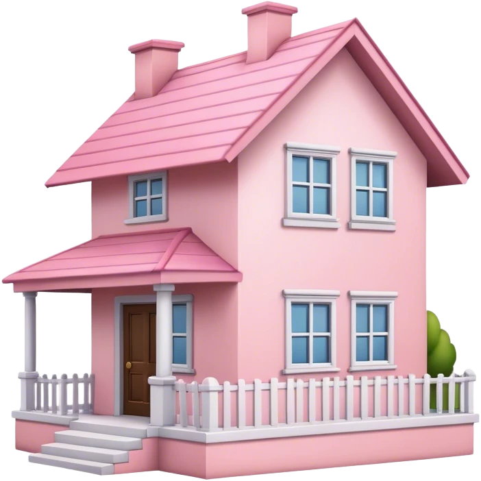 light pink house  emoji