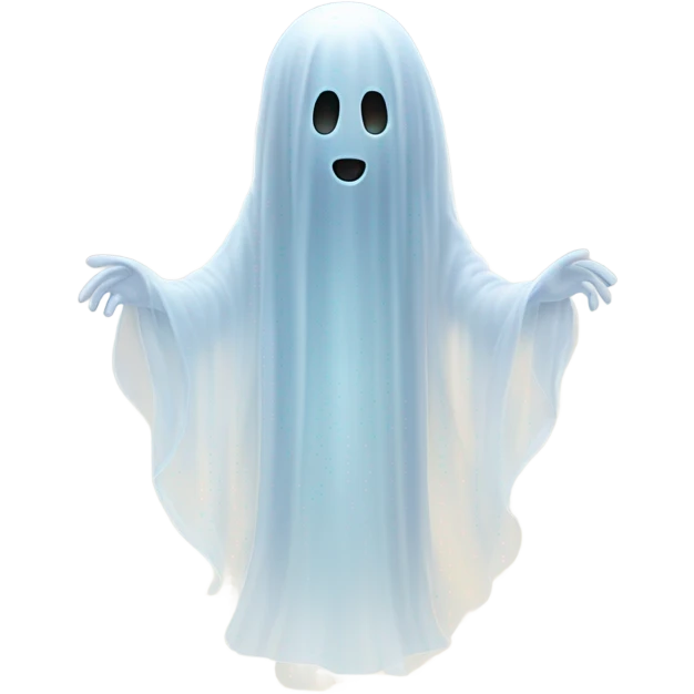 Floating ghost emoji