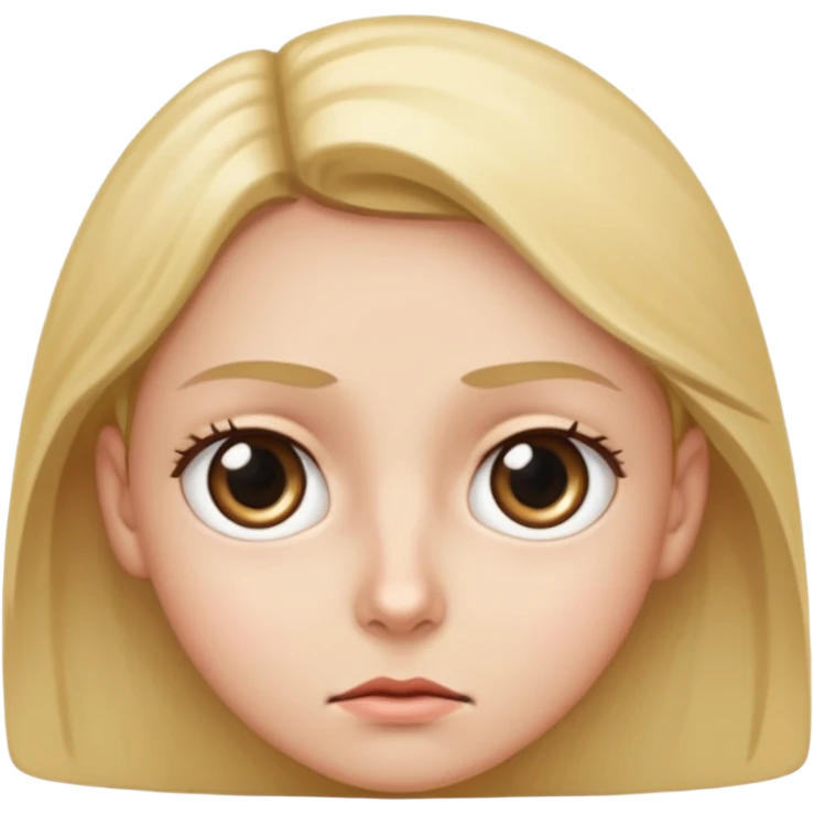 Stern face looking left but the eyes are wide emoji