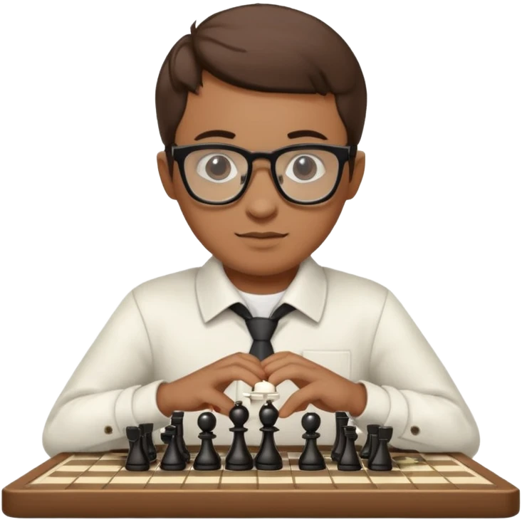 Player with chess clock, Chess club. emoji