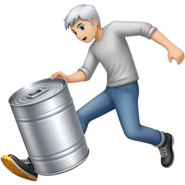 Kicking a can emoji