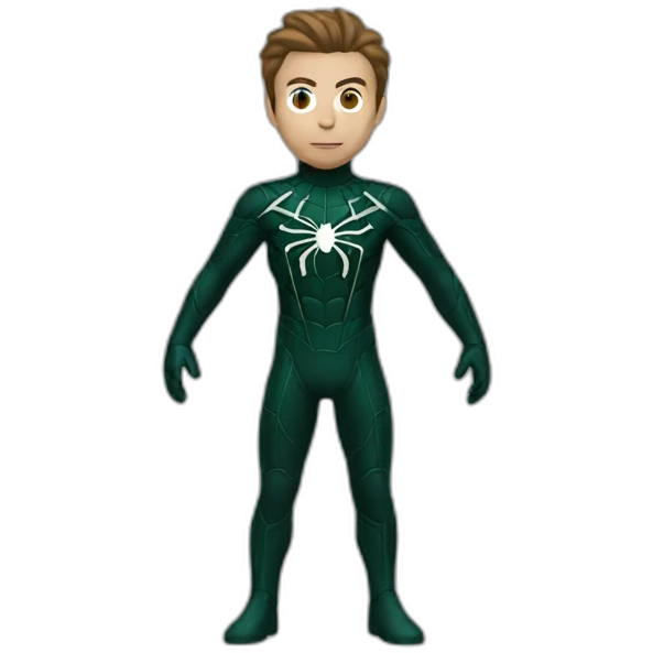 Man spider suit dark green in combat emoji