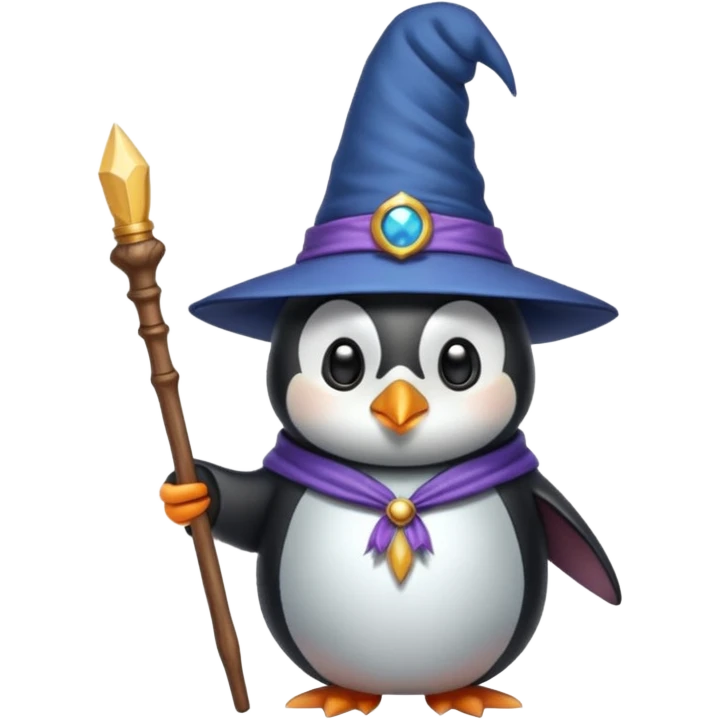 Penguin Wizard emoji