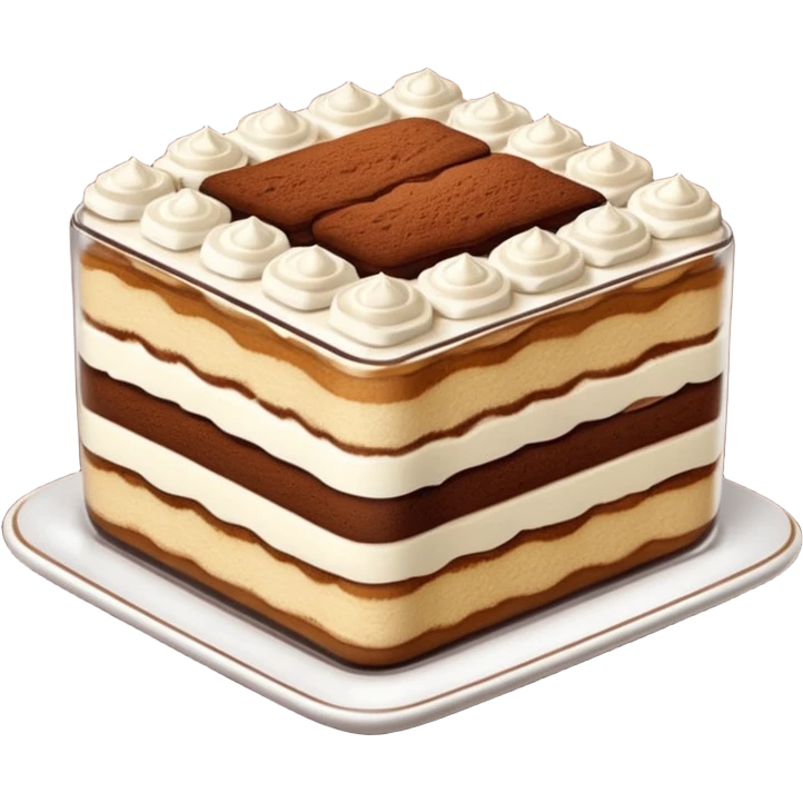 Square tiramisu emoji
