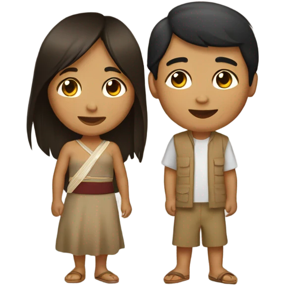 filipino girl with samoan boy  emoji