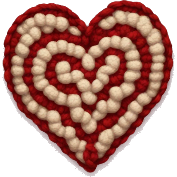 Crotchet heart emoji
