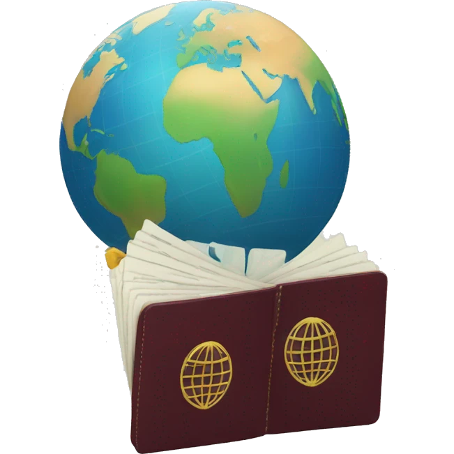 globe and passport emoji