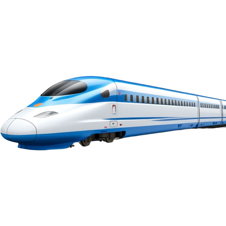 High-Speed Train (Shinkansen) - JR East (Model Year: 2021) (Iconic colour: White with blue) emoji