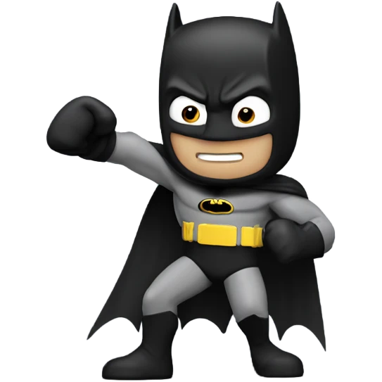 Batman winding up a punch emoji