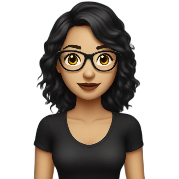 Tango-dancing-whgoth-girl-dark-hair-with-glasses-black-tshirt emoji