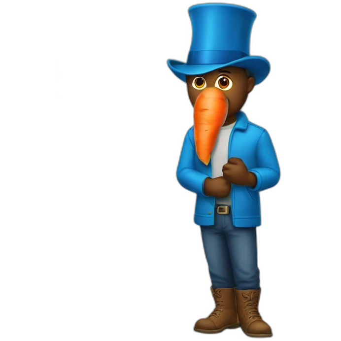 Blue carot emoji