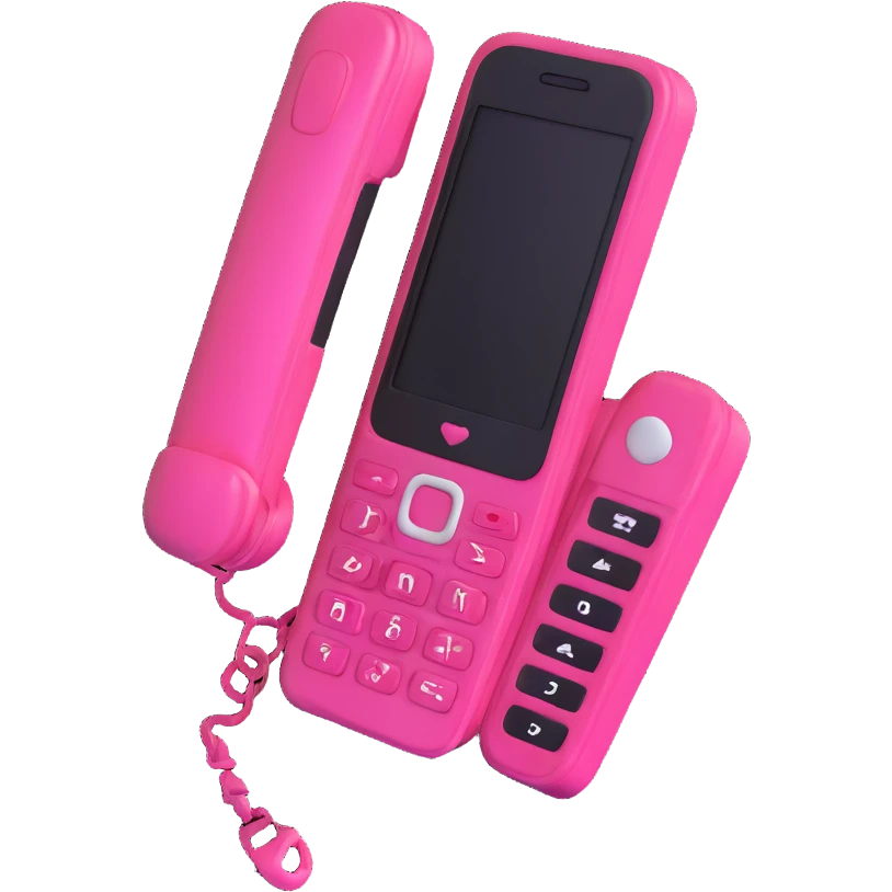pink gothic flip phone emoji