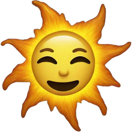 Sun in outer space  emoji