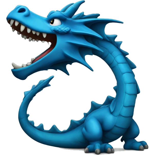 Drache in blau  emoji