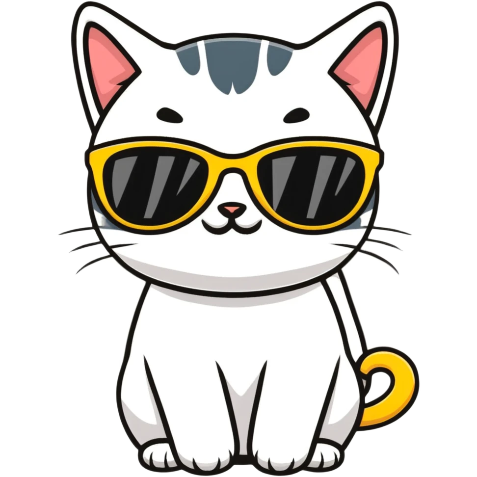 Cat with sunglasses emoji