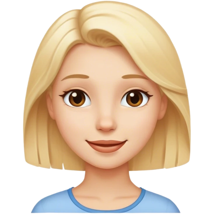 Satisfied blonde girl emoji