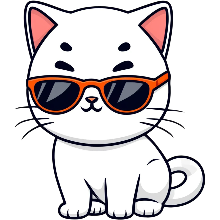 Cat with sunglasses emoji