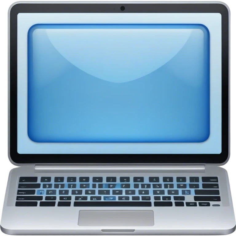 Create an emoji representing blogging. The design should feature an open laptop or tablet with a visible blog post on the screen. Use professional colors like blue, gray, and black. Make the background transparent. emoji