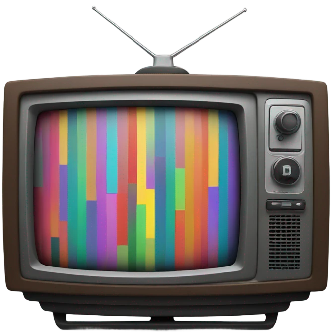 Television with vertical colors bars emoji