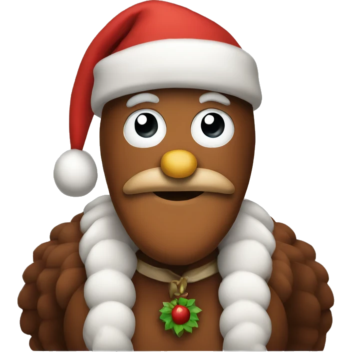 Santa dressed as a turkey emoji