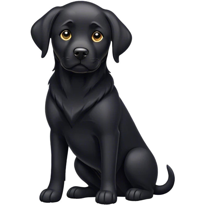 Black lab emoji