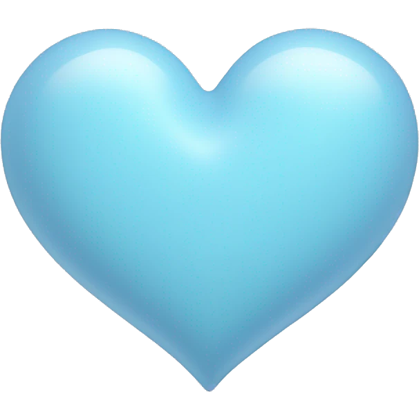 Pastel blue heart emoji