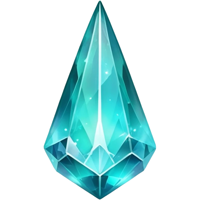 Turquoise iridescent nebula crystal shard emoji