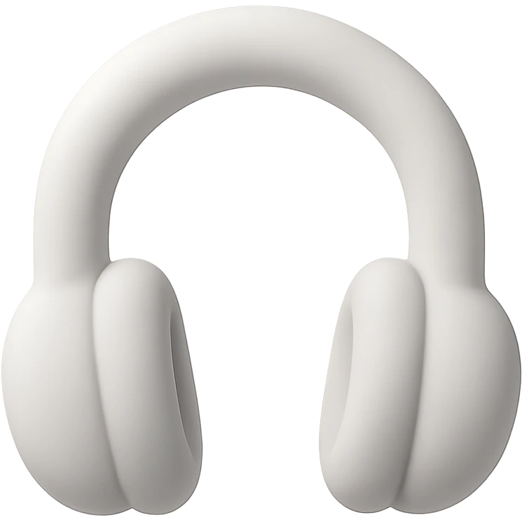 Headphones with a smooth, rounded design emoji