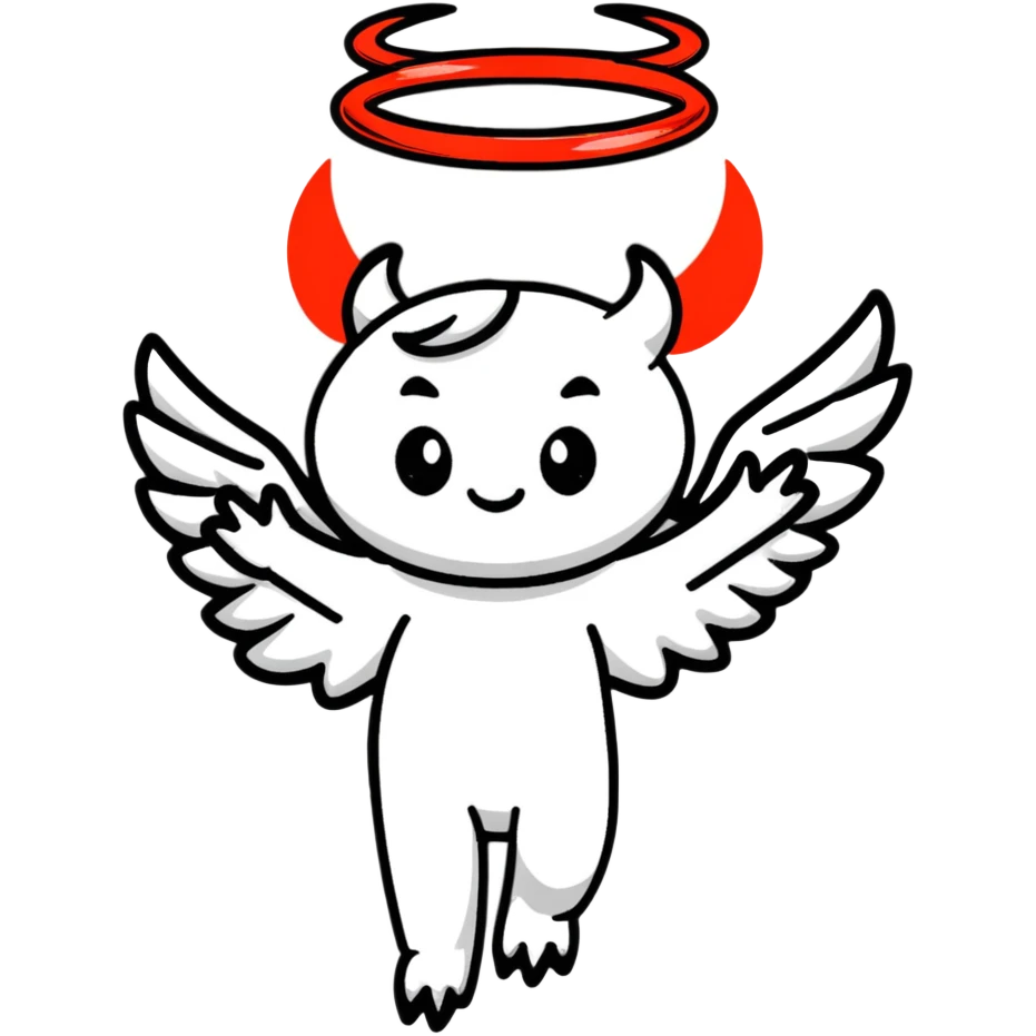 devil with angel halo emoji