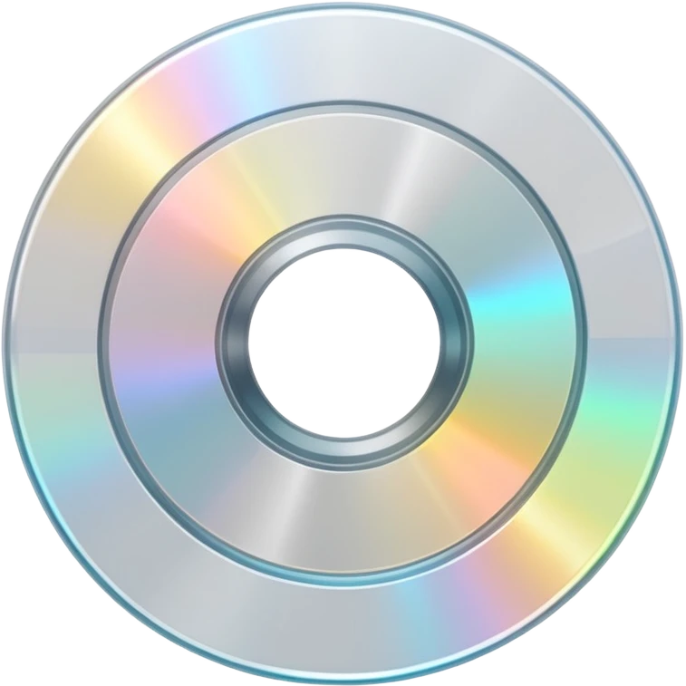 белый светящийся CD-диск, no background emoji