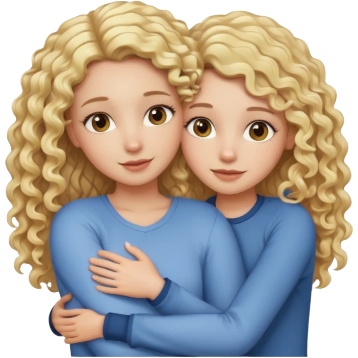 curly blonde hair whitegirl hugging straight blonde. hair. white girl emoji