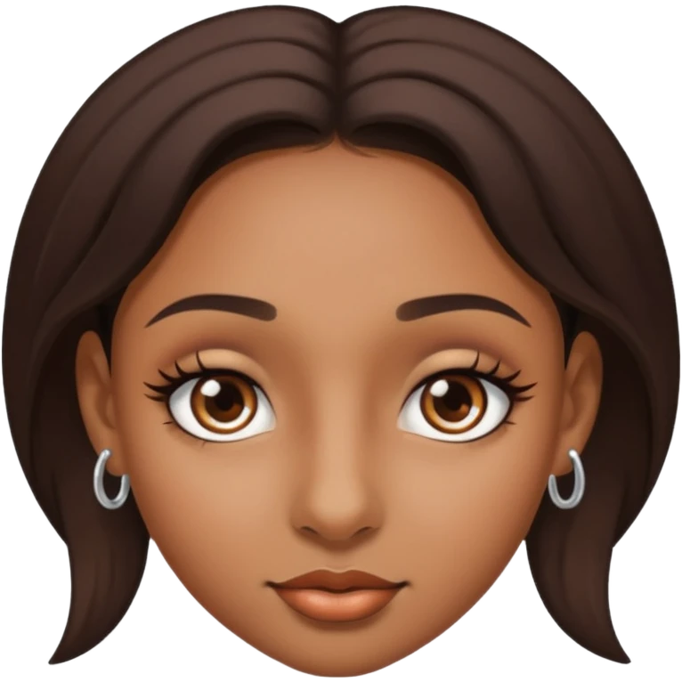 Brownskin girl nose ring emoji