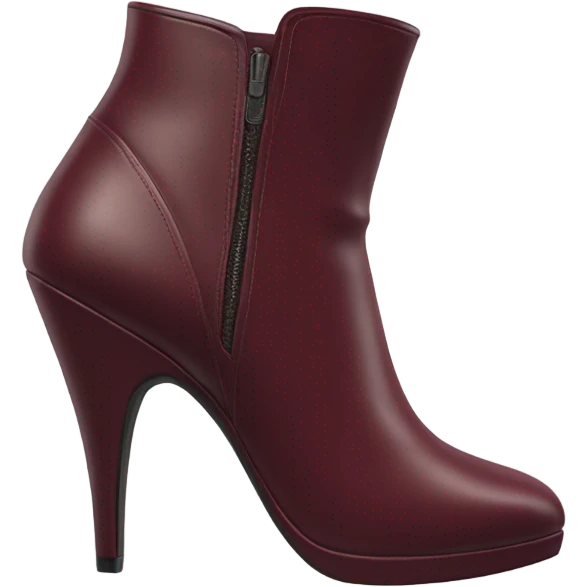 burgundy leather high heel boots emoji