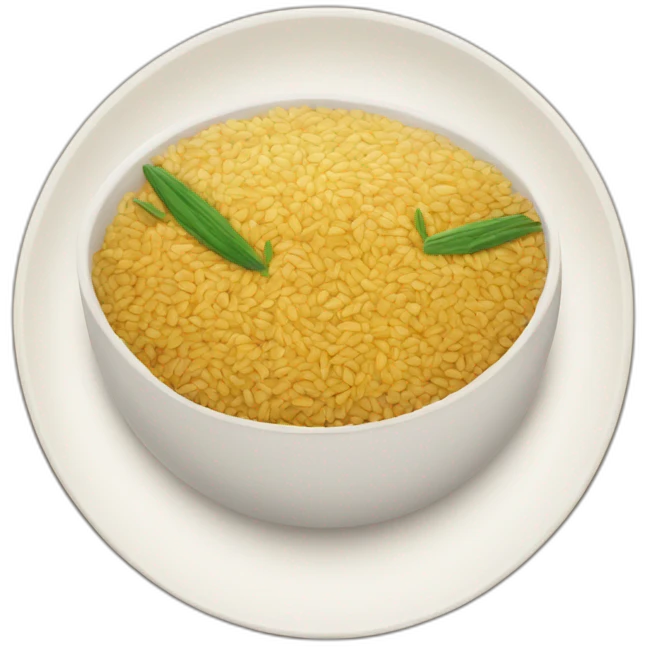 Plate of rice and lentils emoji