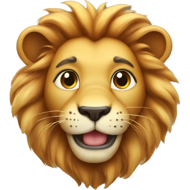 Cute lion emoji