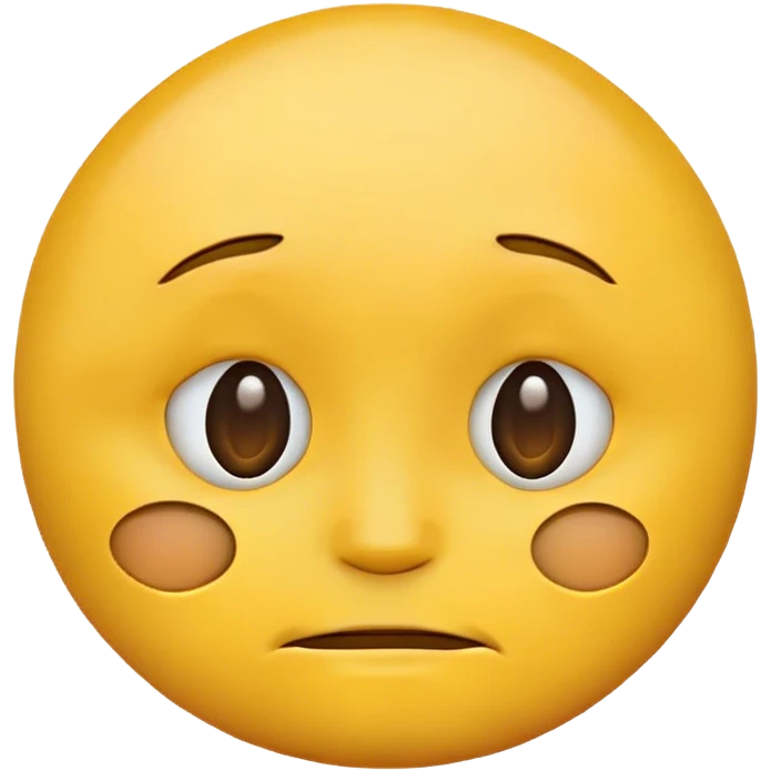 Yellow emoji circle face giving side eye emoji