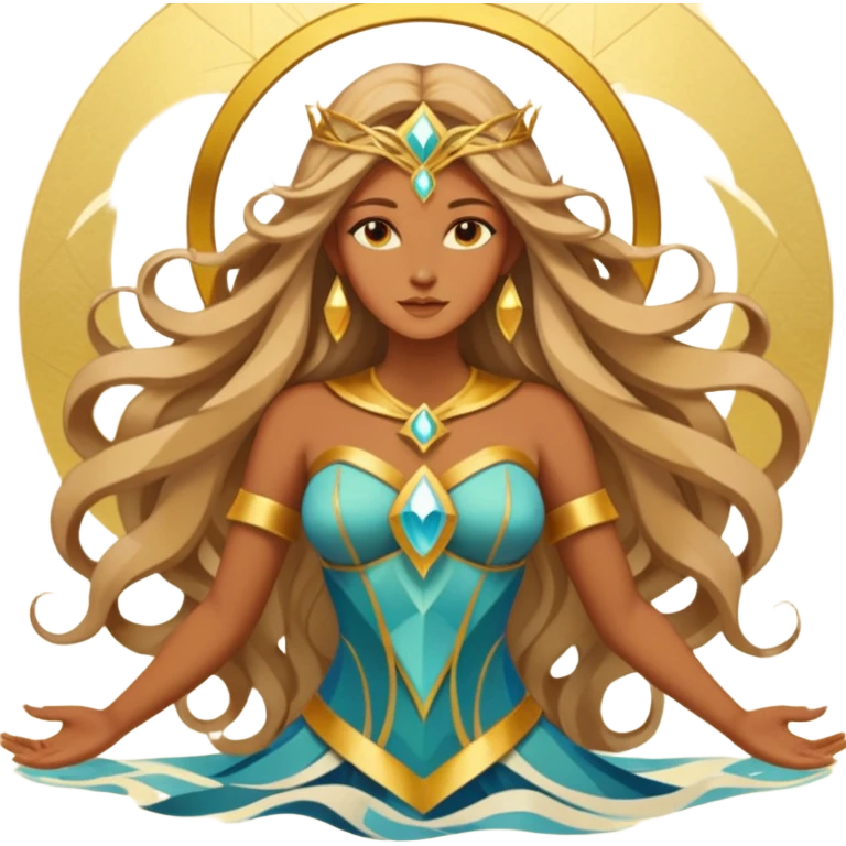 fantasy magic tarot card low poly goddess emoji
