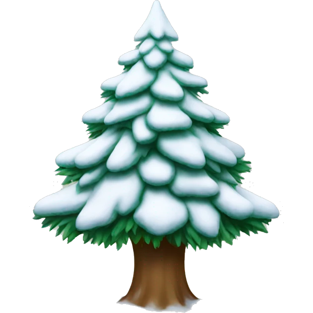 Snowy Christmas tree emoji