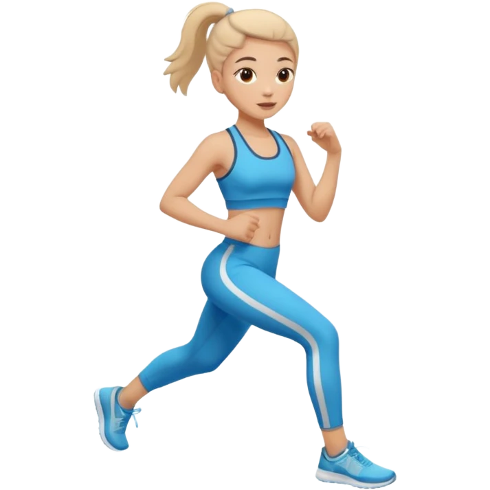 a girl does morning exercises emoji