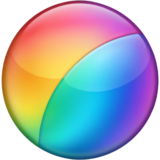 rainbow color round cells emoji
