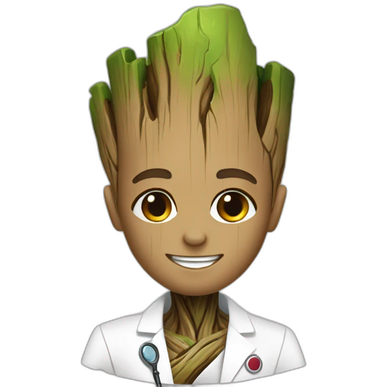 groot a doctor cosmetologist in the mars emoji