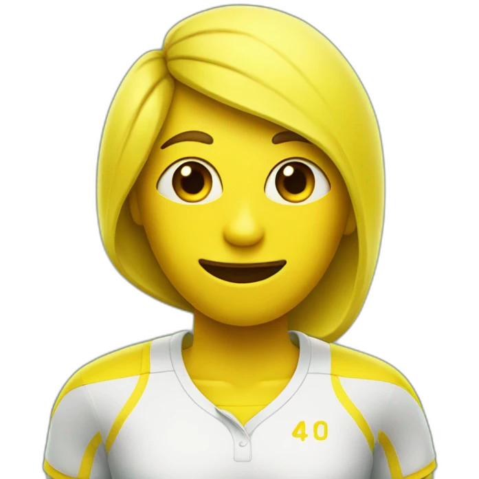 Humanlike Banana in a tennis uniform emoji