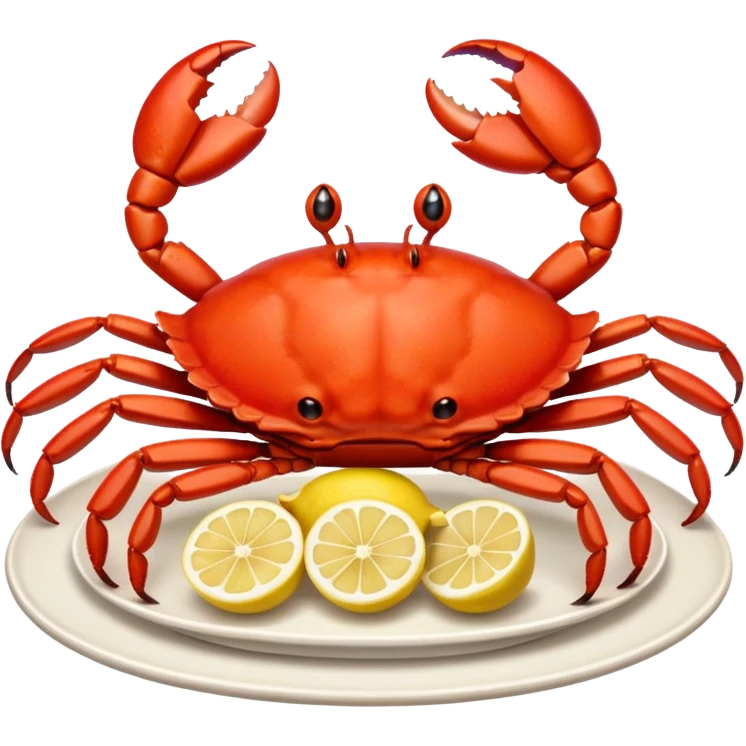 crab on platter  emoji