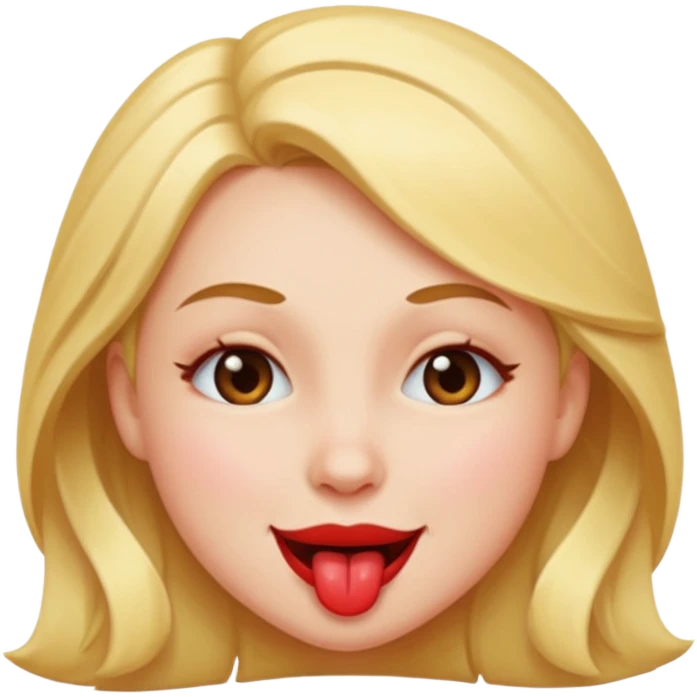 girl biting lip winking  emoji