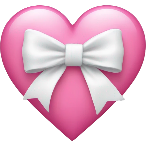 pink heart with white bow emoji