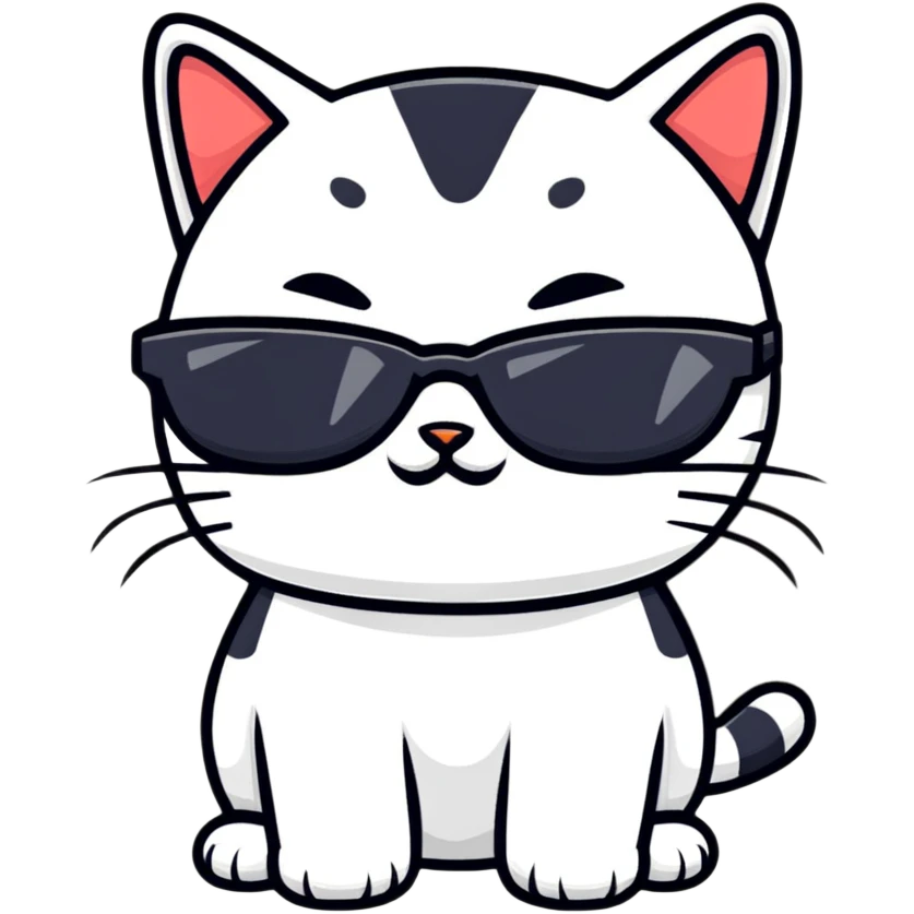 Cat with sunglasses emoji