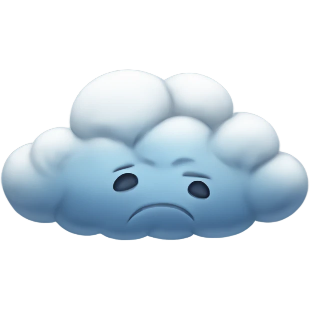 Depressed cloud emoji