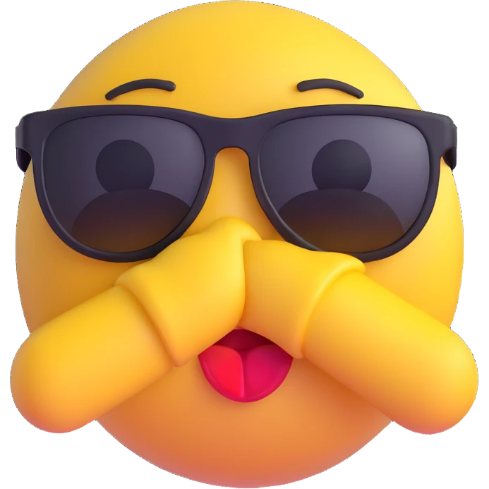 crying emoji with sunglasses on emoji
