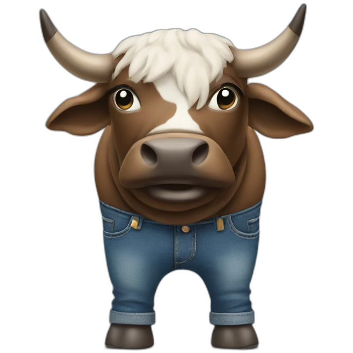Bull in jeans emoji