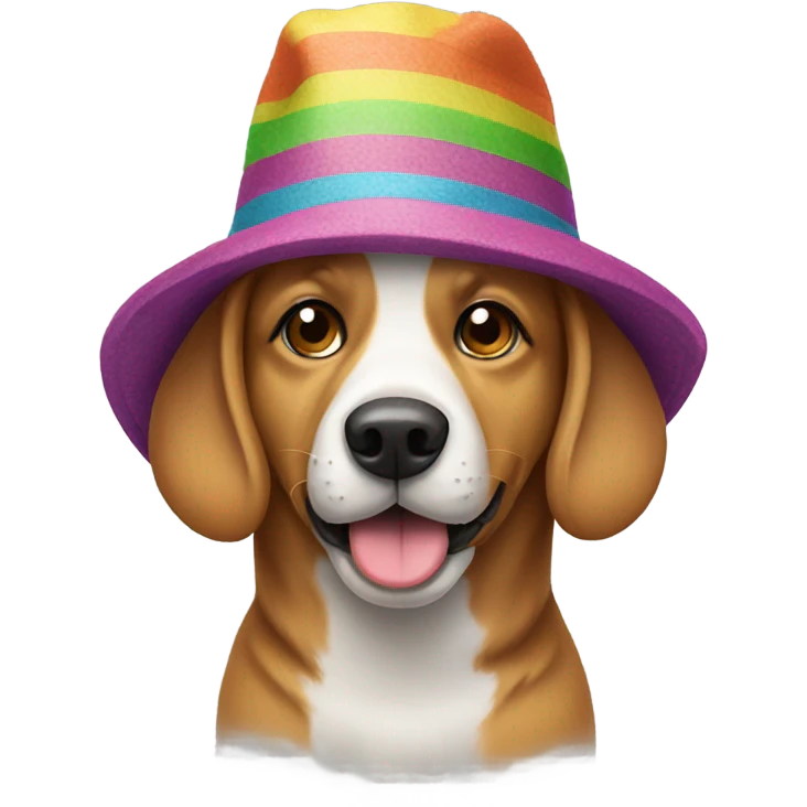 dog wearing hat emoji
